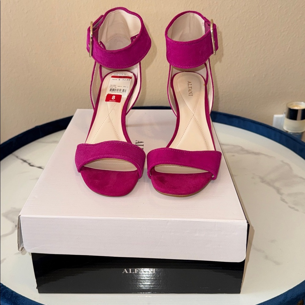 Alfani Fuchsia Heeled Sandals NWT